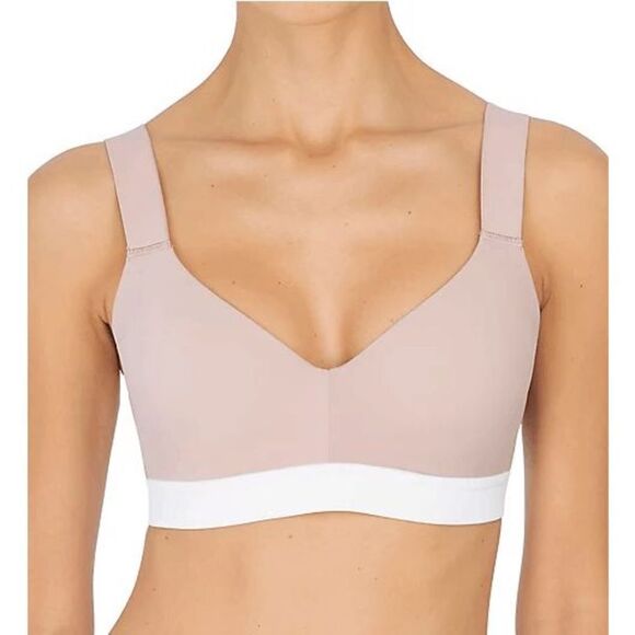 Natori Dynamic Convertible Contour Sports Bra - Rose Beige/White - 36G - Picture 1 of 3